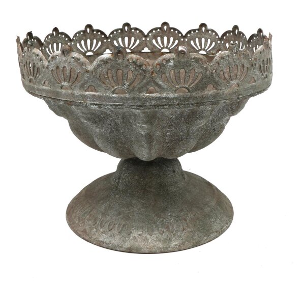 Metal-Pokal, rund, ca. 25cm im Durchmesser, ca. 20cm hoch